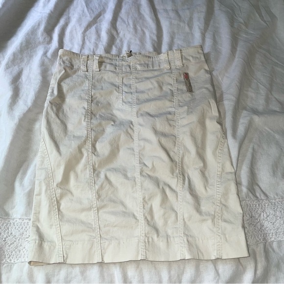 Sportalm Kitzbuhel Sz 40 (US 8) Austria zippered pencil skirt y2k white tailored - Picture 1 of 6